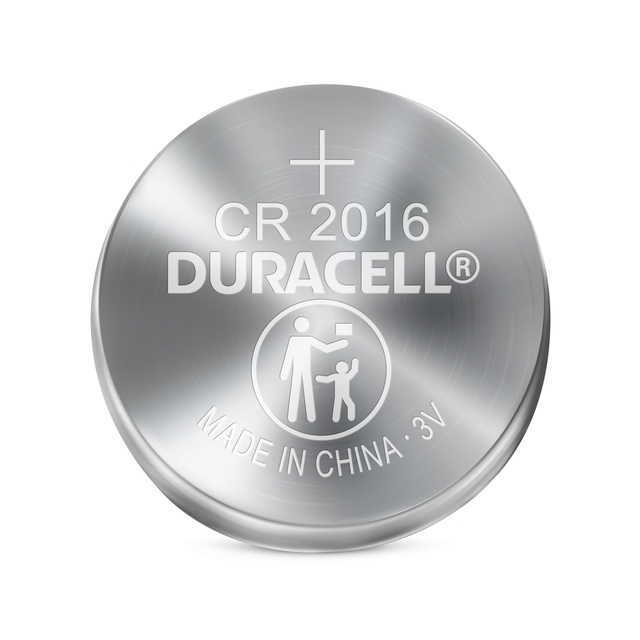 Batterij Duracell knoopcel 2xCR2016 lithium Ø20mm 3V-90mA