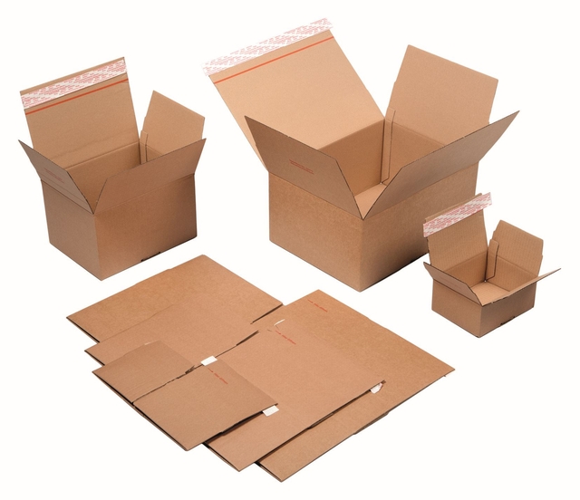 Quickbox IEZZY verstelbare hoogte 304x216x130-220mm B-golf bruin 10st