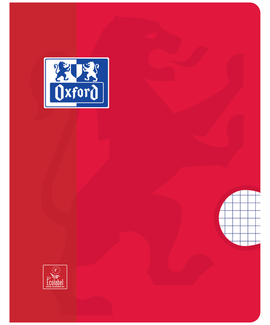 Schrift Oxford School A5 ruit 5x5mm 72 pagina's 80gr assorti