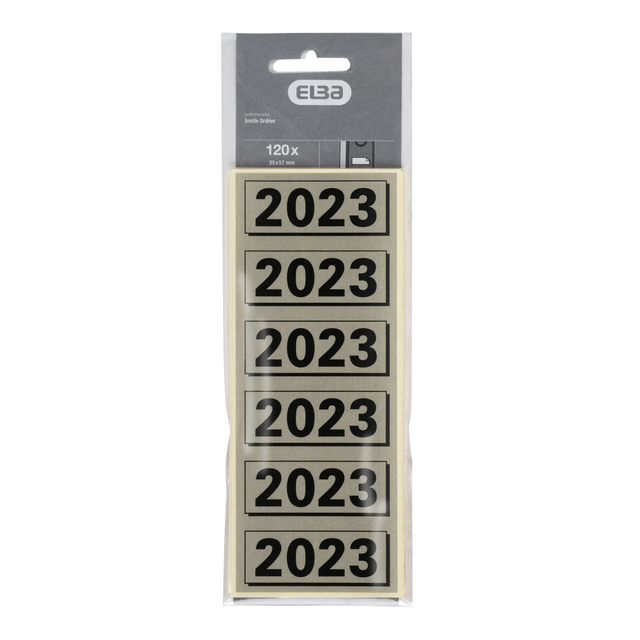 Rugetiket Elba 2023 57x25mm grijs