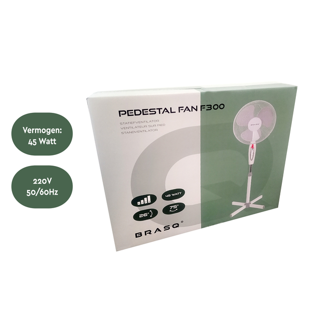 Statiefventilator BRASQ F300 Ø 40cm wit