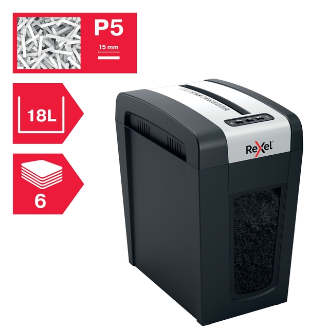 Papiervernietiger Rexel Secure MC6-SL snippers 2x15mm