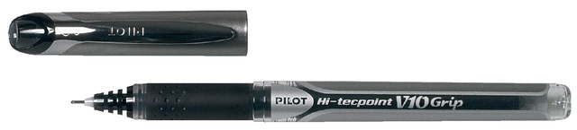 Hi-Tecpoint V10 Grip - Liquid Ink Rollerball - Black - Broad Tip