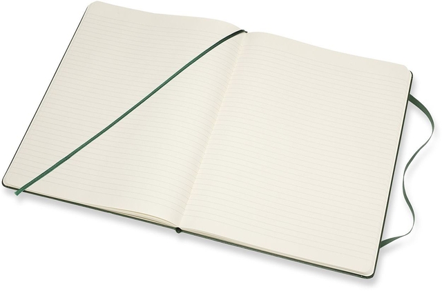 Notitieboek Moleskine XL 190x250mm blanco hard cover myrtle green