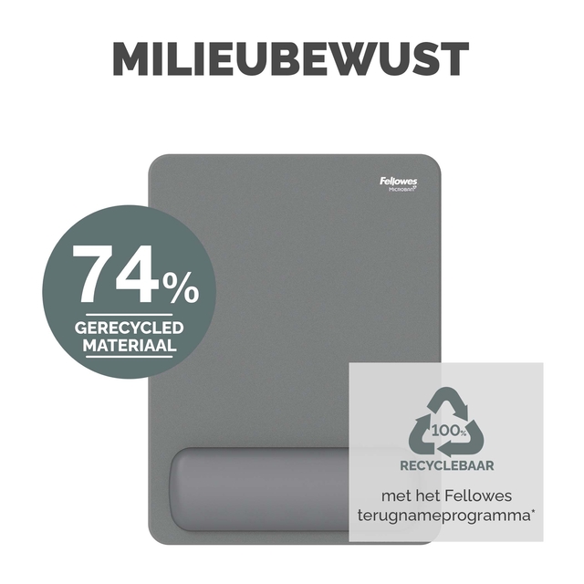 Muismat met polssteun Fellowes Breyta XL grijs