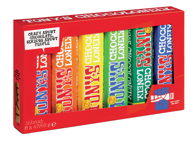 Chocolade Tony's Chocolonely Proeverijtje  6 repen à 47/50g