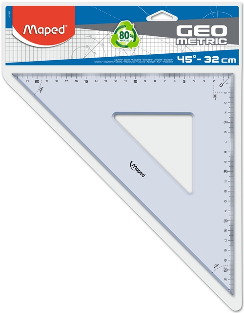GEO SET SQUARE MAPED 45DEG 32CM