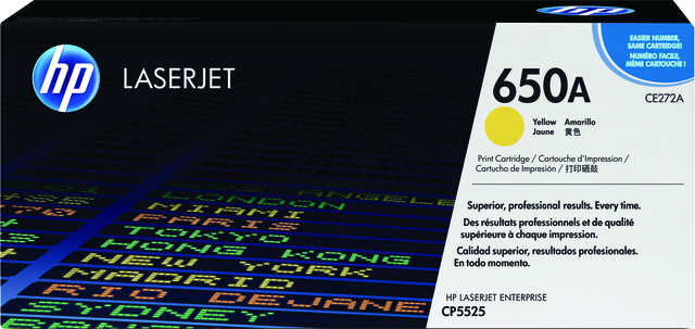 HP 650A Toner Cart Yellow CE272A