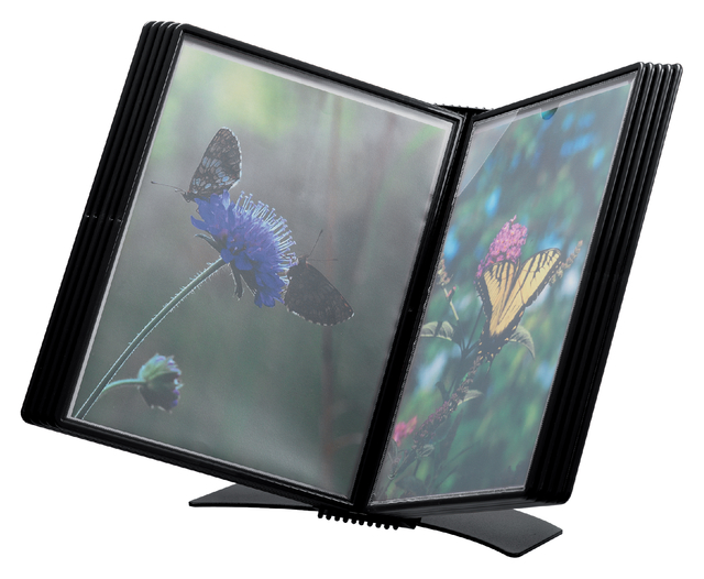 Desk Stand Premium, including 10 Info Pockets A4 black