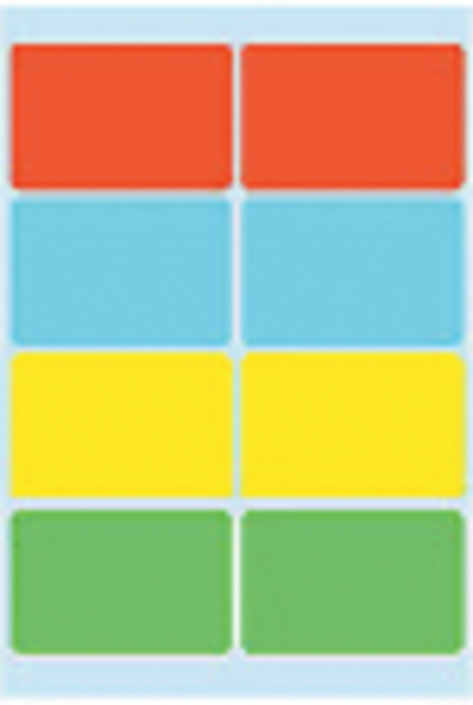 Multi-purpose labels 26x40 mm colours assorted 40 pcs.