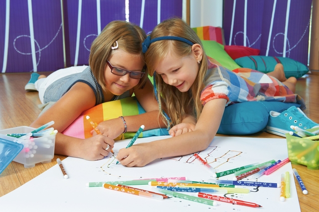 Viltstift STABILO Trio A-Z 378 fijn assorti classpack à 240 stuk