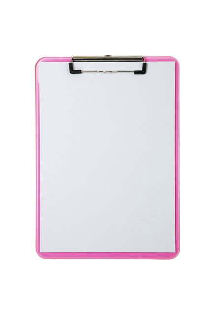 Klembord MAUL A4 staand transparant PS neon roze