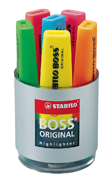 Markeerstift STABILO BOSS Original 70/06 assorti deskset à 6 stuk