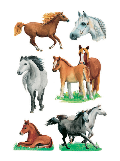 DECOR stickers horse races 3 sheets