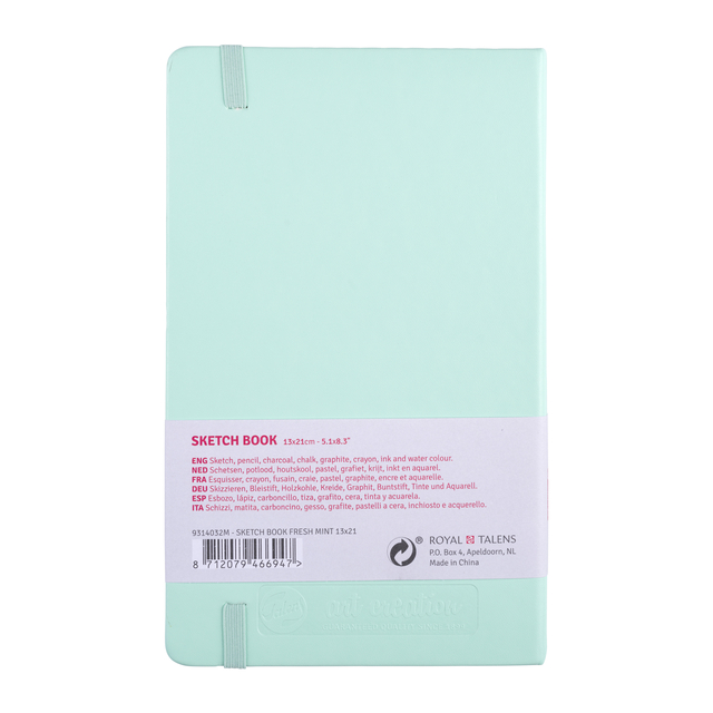 Schetsboek Talens Art Creation 80 witte vellen 140gr 130x210mm frisse munt