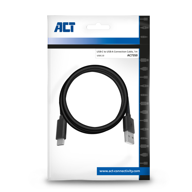 Cable ACT USB 2.0 USB-A to USB-C 1 meter