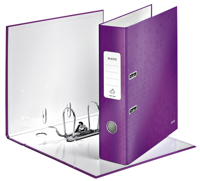 Lever arch file Leitz  WOW 85mm A4 Laminated purple