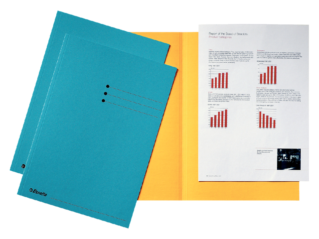 Folding folder A4 Esselte  manilla 180gr blue