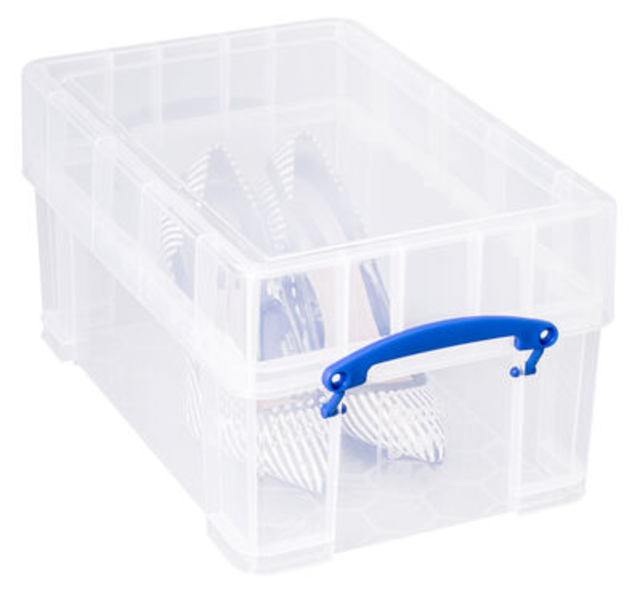 Opbergbox Really Useful 9 liter XL 395x255x205mm transparant wit