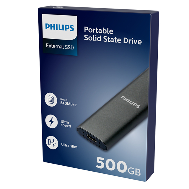 SSD Philips External 500 GB Ultra Speed Space Grey