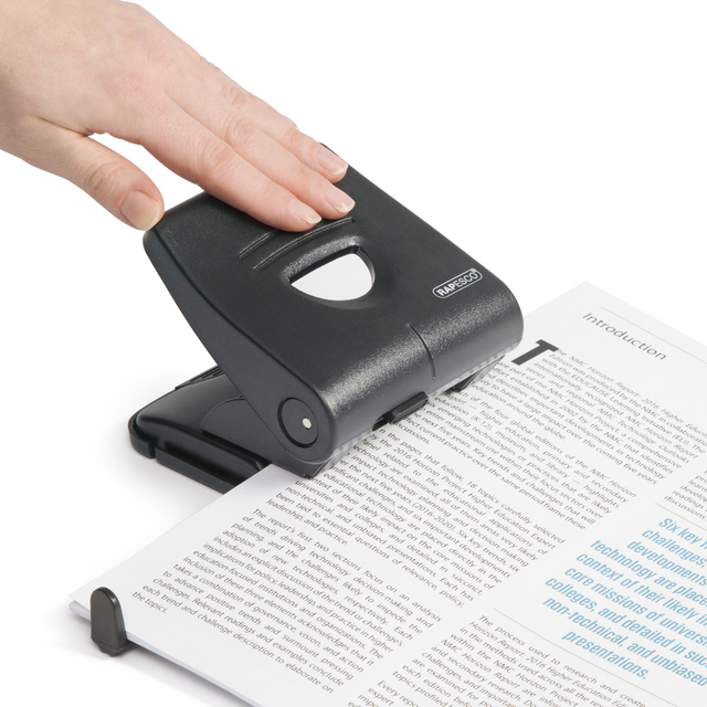 Perforator Rapesco Germ-Savvy Heavy Duty 827-P antibacterieel 2-gaats zwart