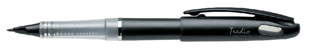 Fineliner Pentel TRJ50 Tradio met vulpenachtige punt extra fijn zwart