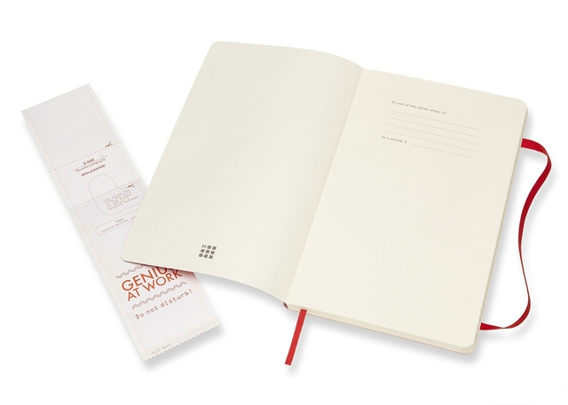 Notitieboek Moleskine large 130x210mm lijn soft cover scarlet red