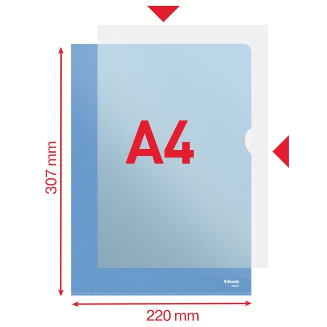 Folder Esselte basic A4 0,11mm PP blue