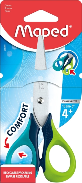 KIDS SCISSORS MAPED 130MM SENSOFT ASS