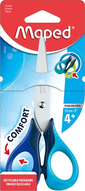 KIDS SCISSORS MAPED 130MM SENSOFT ASS