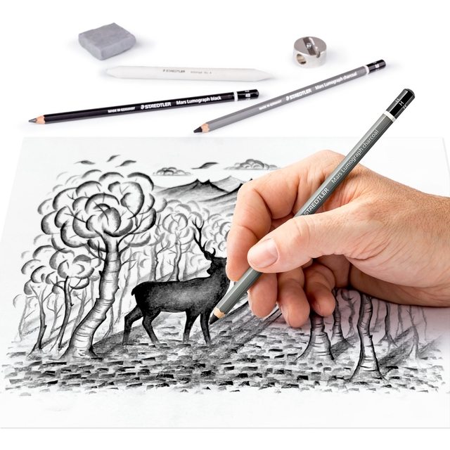 Houtskoolpotloodset  Staedtler Design Journey 12-delig