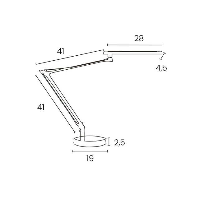 Bureaulamp Unilux Mamboled 2.0 led zwart