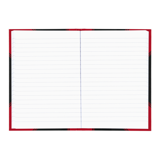 Landré A5 china hard cover exercise book, ruled, 192 pages, black/re