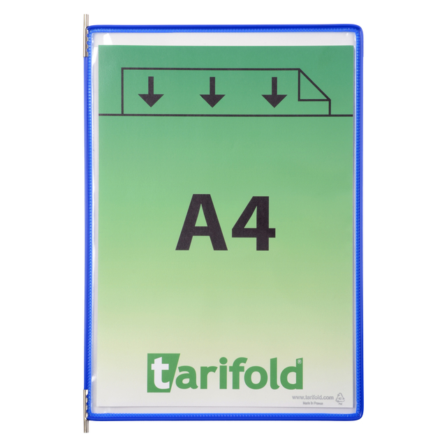 Zichtpaneel Tarifold A4 verticaal blauw 10 stuks