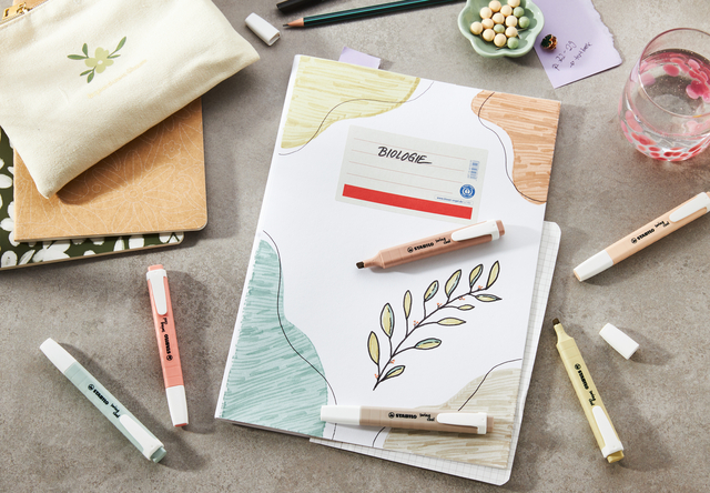 Markeerstift STABILO Swing cool nature colors deskset 18 stuks