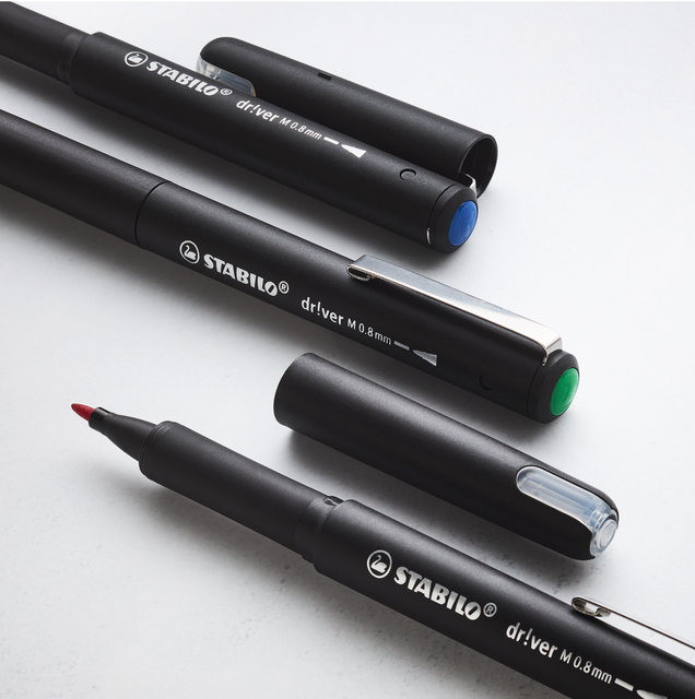 Fineliner STABILO dr!ver medium assorti 4 stuks