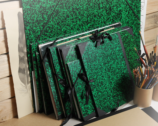 Tekenmap Canson Studio Annonay elastieksluiting 320x450mm groen