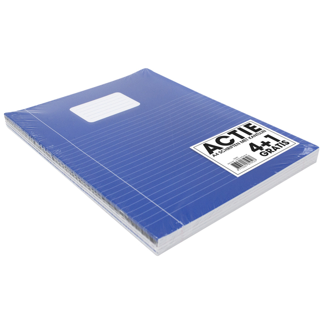 Schrift Verhaak Basic A4 lijn 80 pagina's 60gr pak à 5 stuk