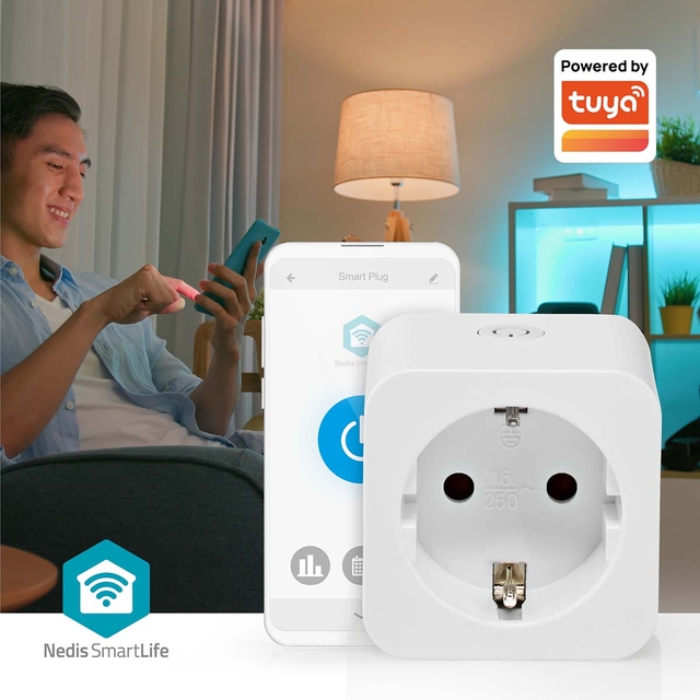 Slimme stekker Nedis Smartlife Wifi 3 stuks wit