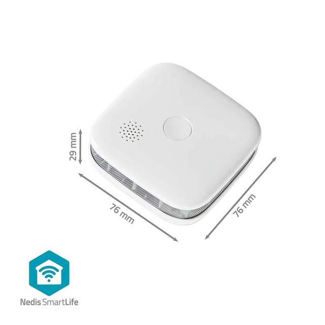 Rookmelder Nedis Smartlife Wifi 10 jaar sensor wit
