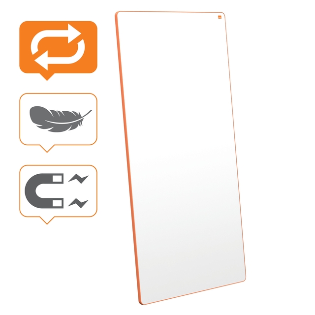 Whiteboard Nobo Move & Meet 90x180cm oranje
