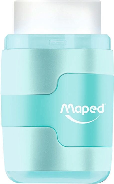 Puntenslijper Maped Connect 2gaats met gum display á 20 stuks pastel assort