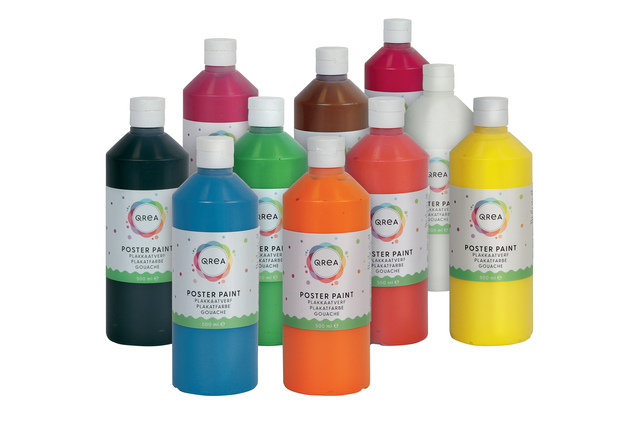 Plakkaatverf Qrea donkerbruin 500ml