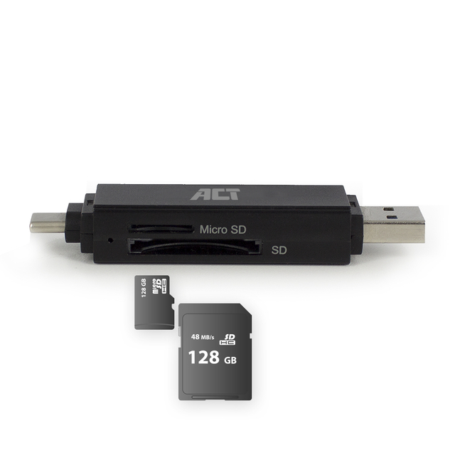 Card reader ACT USB-C/USB-A 3.0