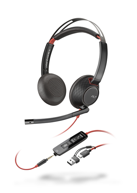 Headset HP POLY Blackwire 5220 Stereo USB-C met 3.5 mm plug