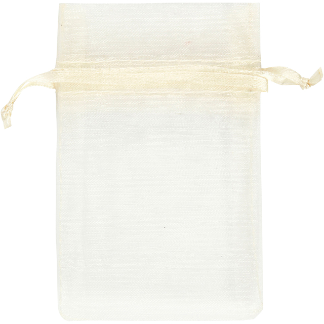 Organza zakjes Creativ Company 7x10cm 10 stuks off-white 10 zak