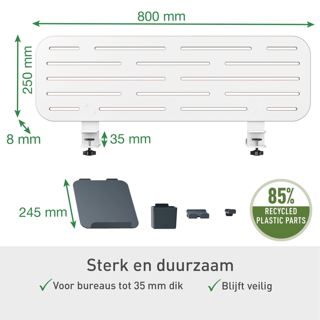 Desk hanging board Leitz Ergo with laptop holder