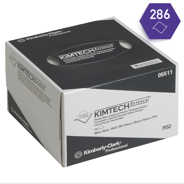 Poetsdoek Kimtech Science 208x112mm 30x286vel dispenserdoos wit 7552