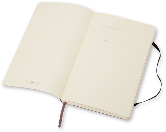 Notitieboek Moleskine XL 190x250mm lijn soft cover zwart