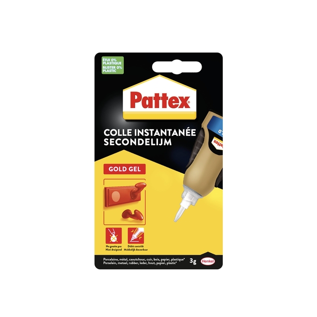 Superglue Pattex Gold GEL tube 3 grams on blister